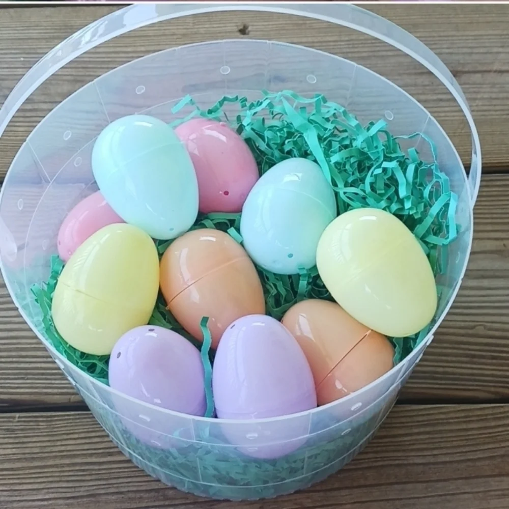 Easter egg clear basket kit  NWT